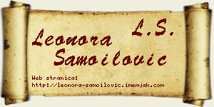 Leonora Samoilović vizit kartica